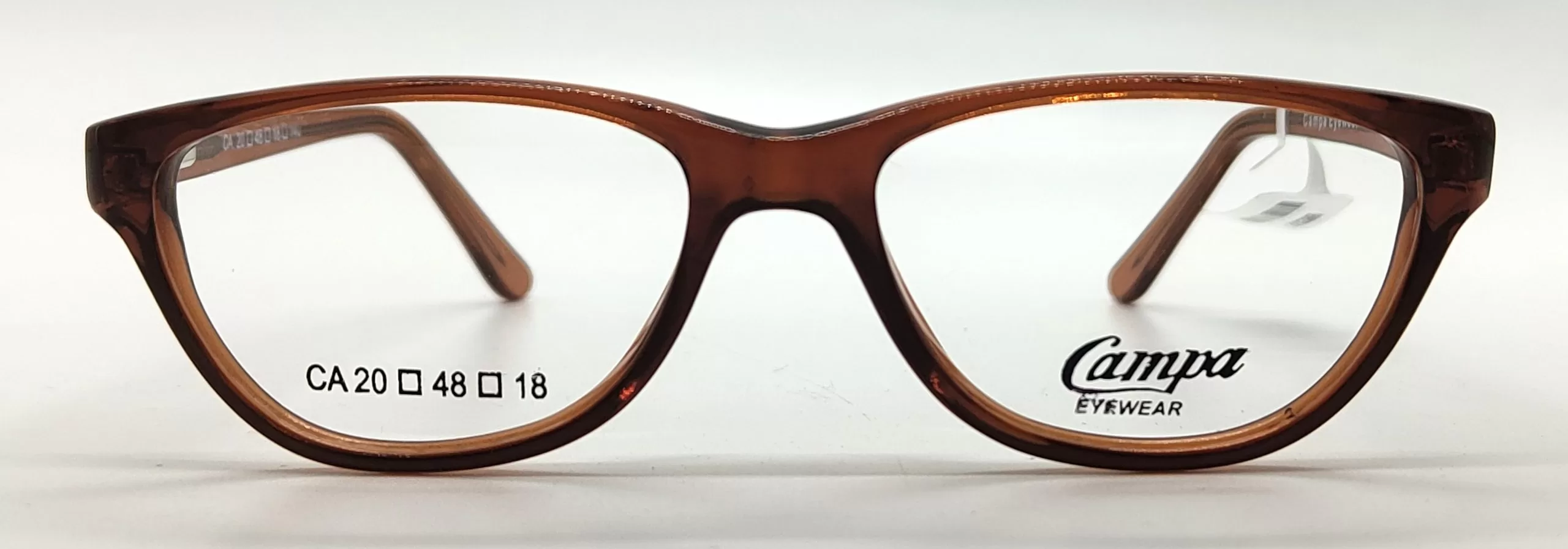 Campa Transparent Brown Acetate Cat Eye
