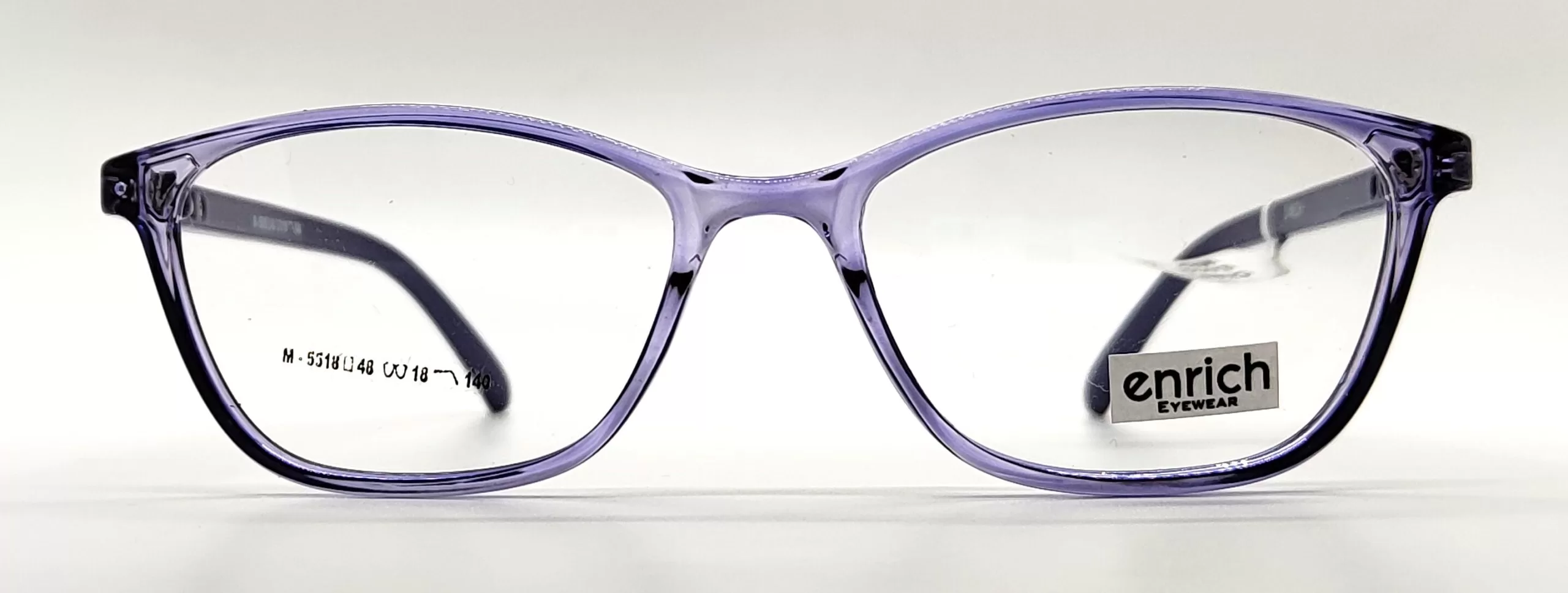 Enrich Transparent Purple TR 90 Cat Eye