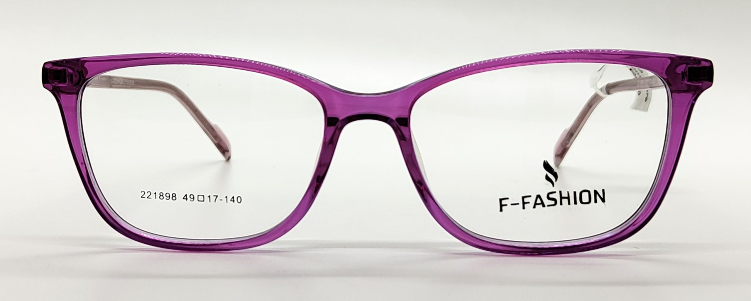 F-Fashion Transparent Pink Acetate Square