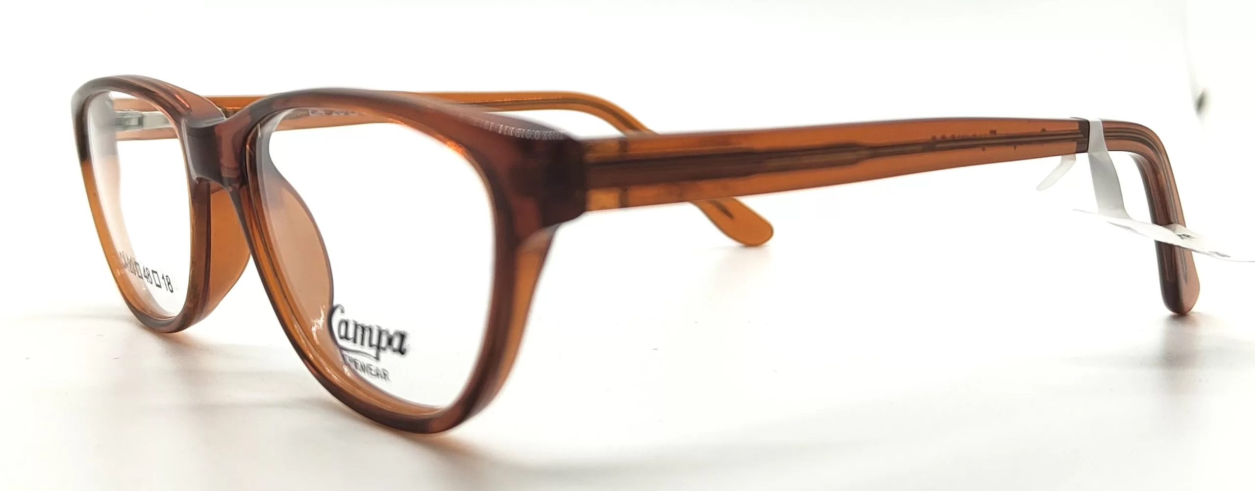 Campa Transparent Brown Acetate Cat Eye