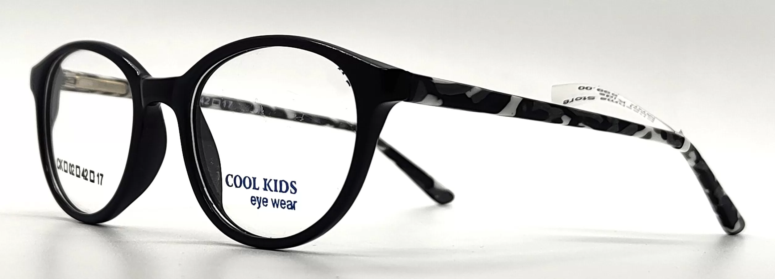 Cool Kids Black & White Acetate Round