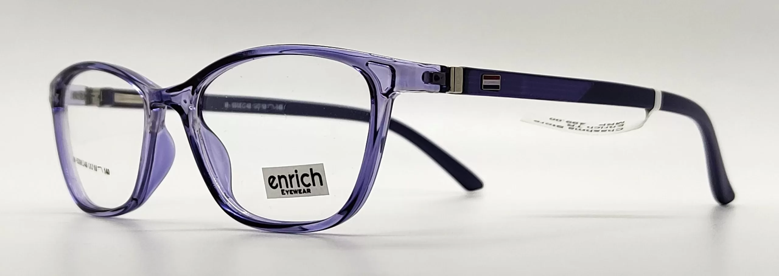 Enrich Transparent Purple TR 90 Cat Eye