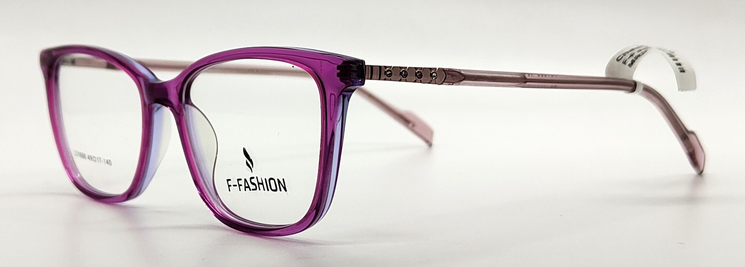 F-Fashion Transparent Pink Acetate Square