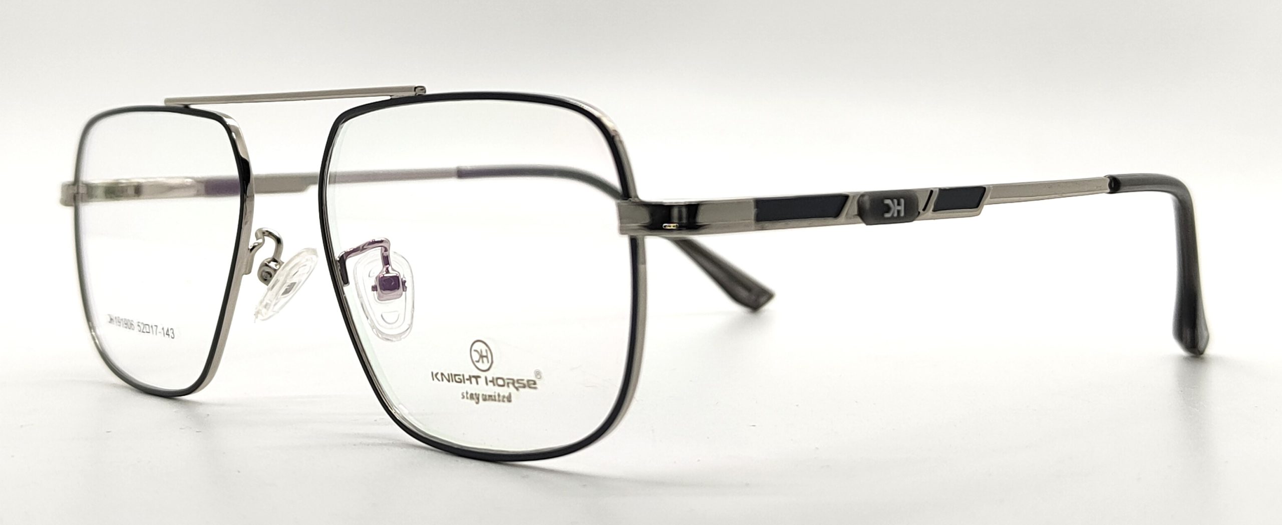 Knight Horse Black & gun metal Metal Square
