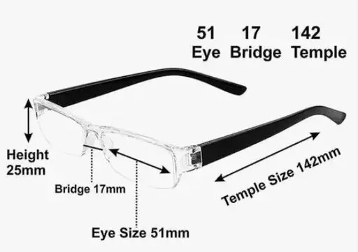 Full Rim Rectangle Reading Glass For Men & Women (45 mm)