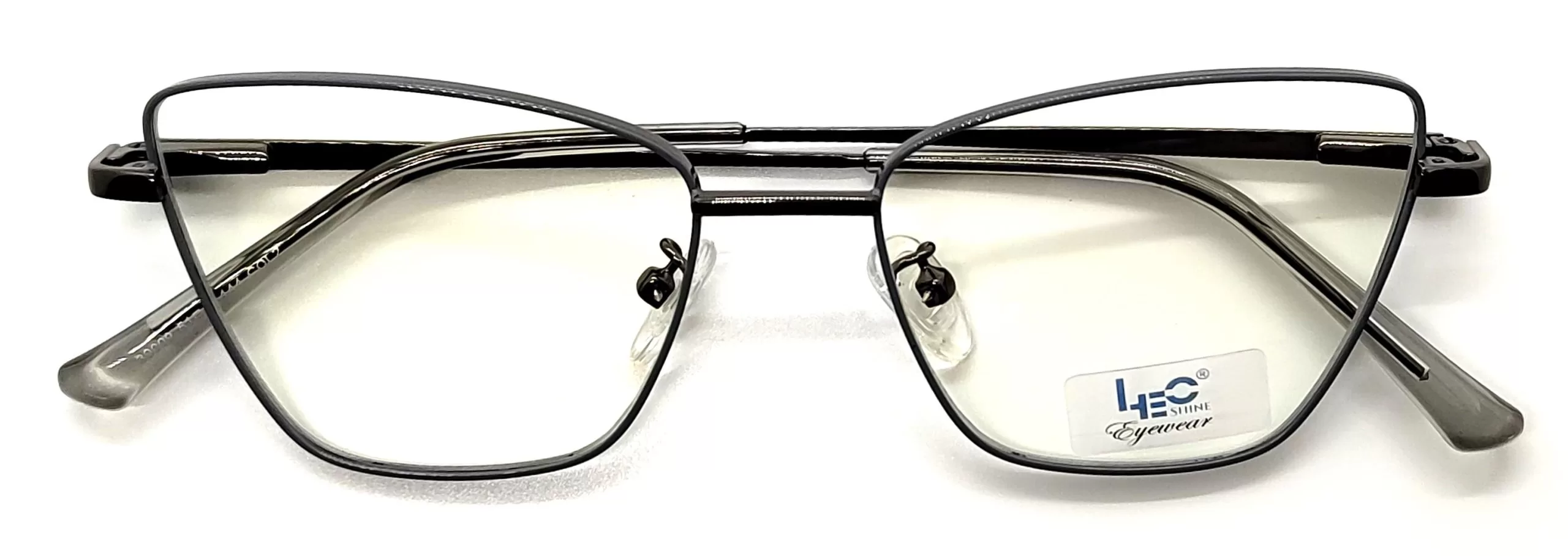 Leo Shine Grey & Gunmetal Metal Cat Eye