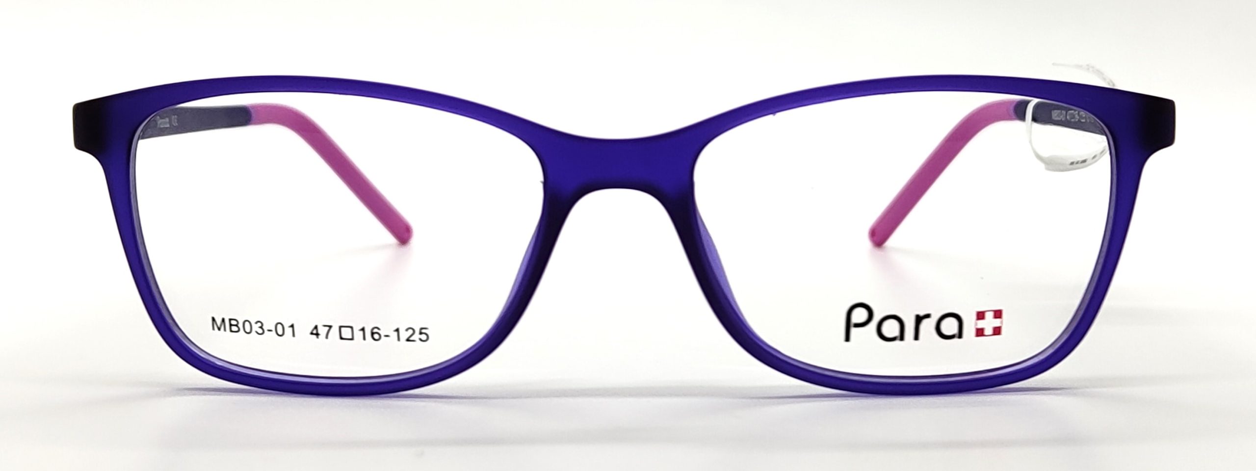 Para Matt Blue with Black & Pink temples  TR 90 Rectangle