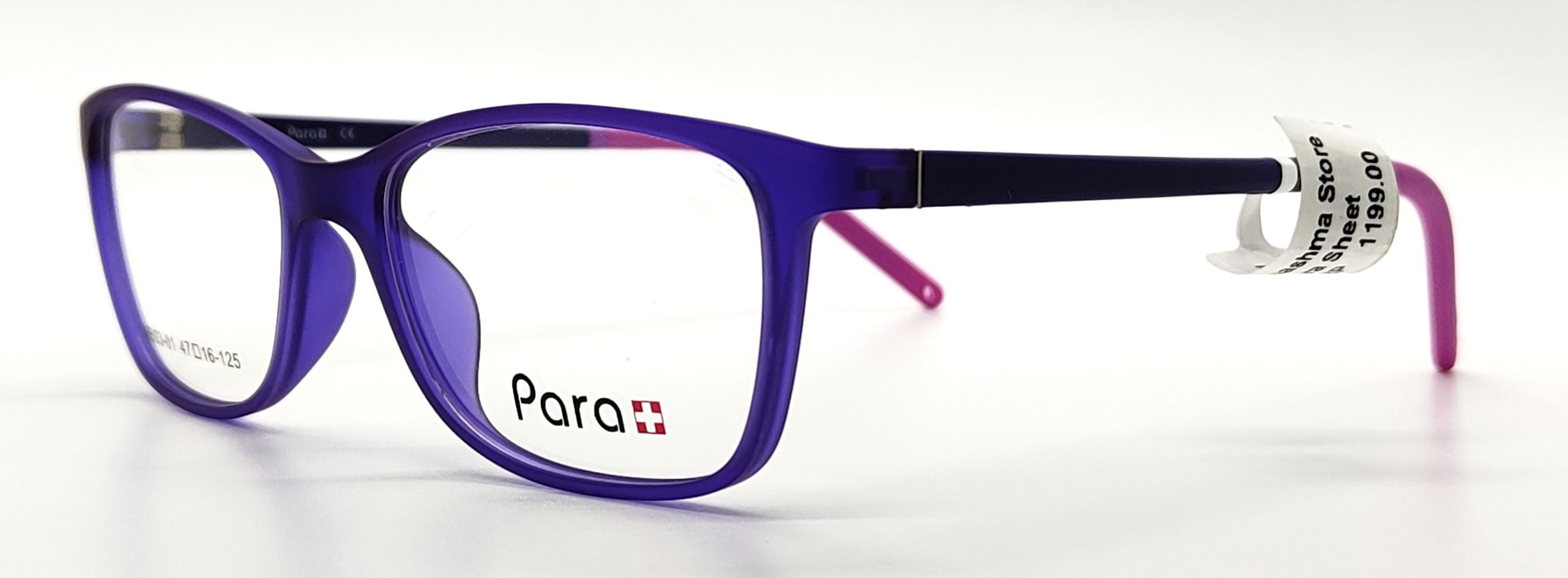 Para Matt Blue with Black & Pink temples  TR 90 Rectangle