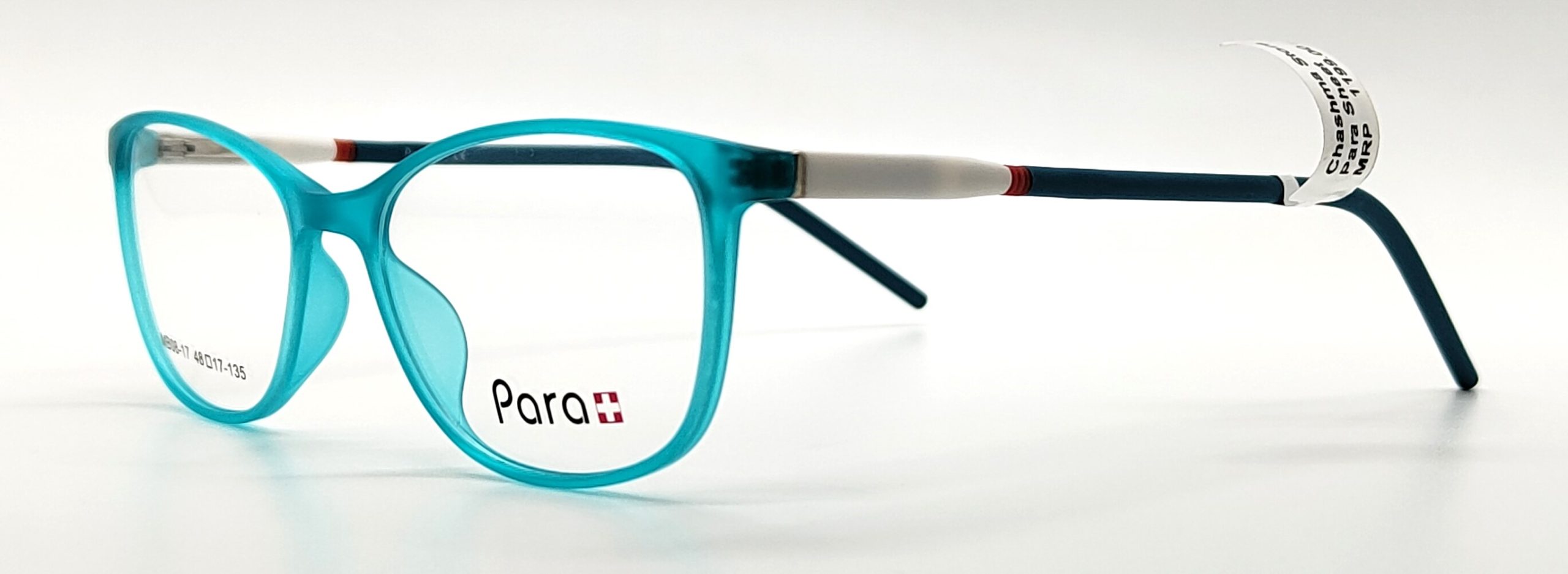 Para Matt Blue with White & Green temples TR 90 Square
